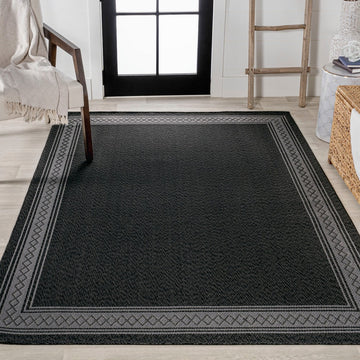 Lucia Classic Diamond Border Indoor/outdoor Area Rug